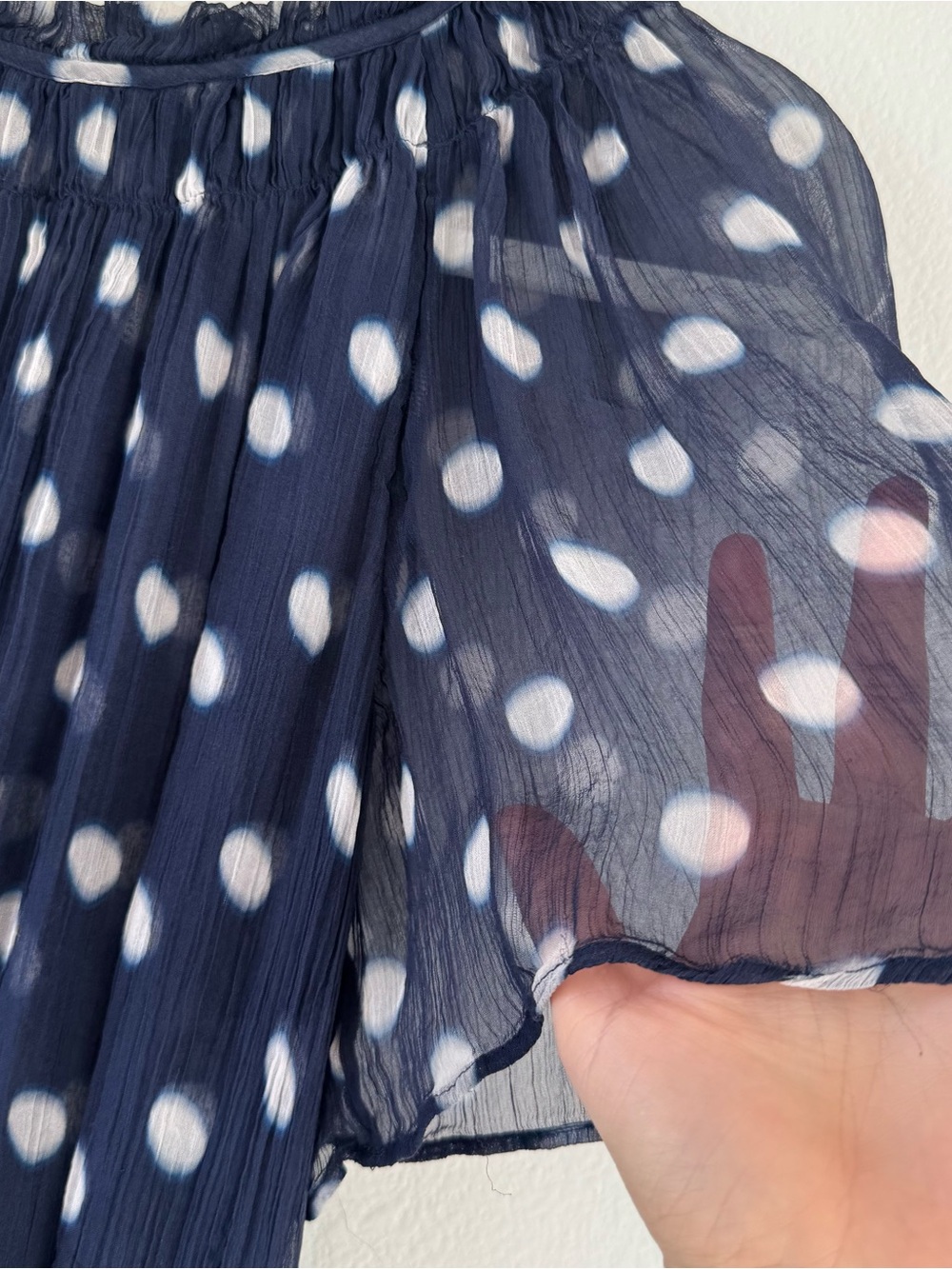 J.Crew Crinkle Chiffon Smocked Top - Picture 3 of 12